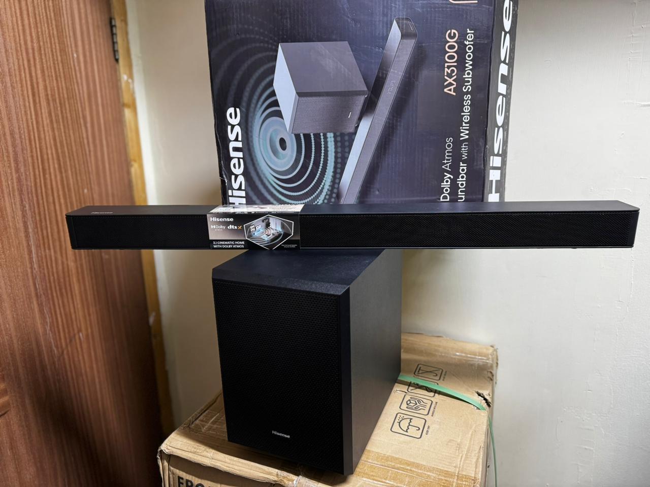 Hisense AX3100G 3.1CH 280 Watts Soundbar 2025  AI EQ technology HDMI ARC Bluetooth Dolby Atmos