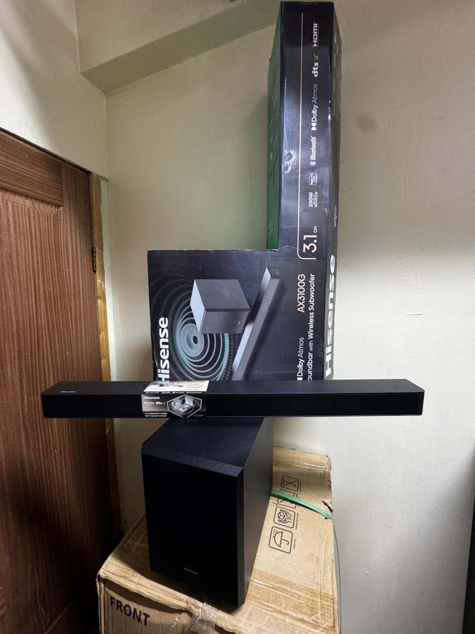 Hisense AX3100G 3.1CH 280 Watts Soundbar 2025  AI EQ technology HDMI ARC Bluetooth Dolby Atmos