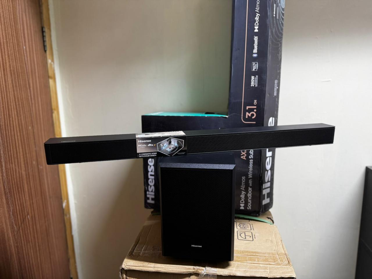 Hisense AX3100G 3.1CH 280 Watts Soundbar 2025  AI EQ technology HDMI ARC Bluetooth Dolby Atmos