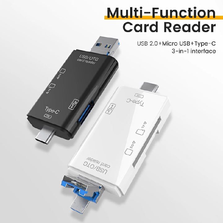 Great Life 6 in 1 OTG Type C Card Reader USB 3.0 TF Micro SD Smart Memory Flash Drive Adapter Micro Phone Accessories Multifunction Card Reader