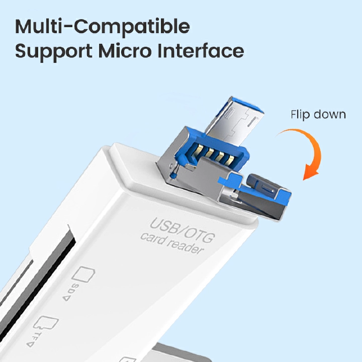 Great Life 6 in 1 OTG Type C Card Reader USB 3.0 TF Micro SD Smart Memory Flash Drive Adapter Micro Phone Accessories Multifunction Card Reader