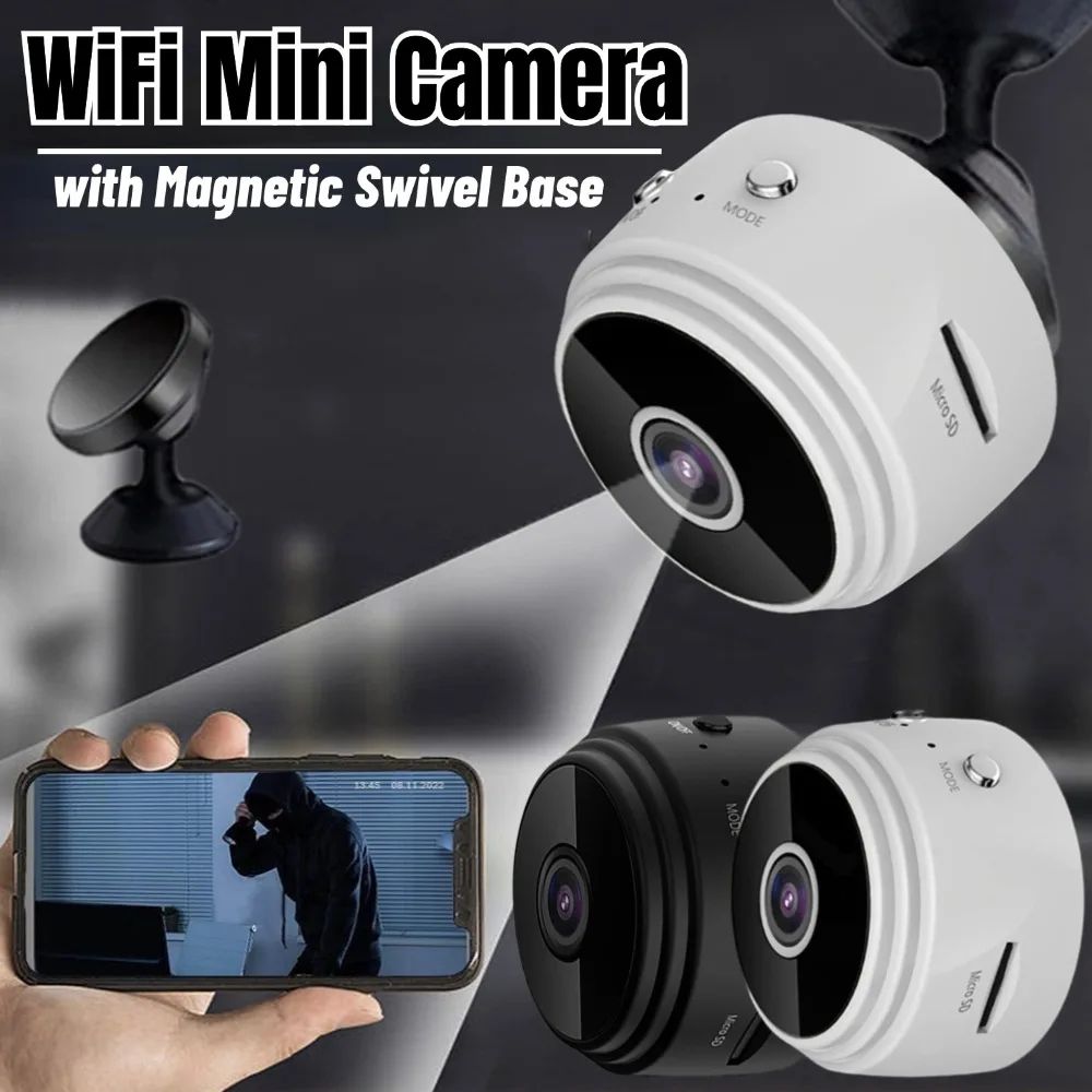Great life WiFi Mini Camera HD 1080p Surveillance Camera Night Vision USB Rechargeable Remote Viewing Strong Magnetic Suitable for Infants and Pets