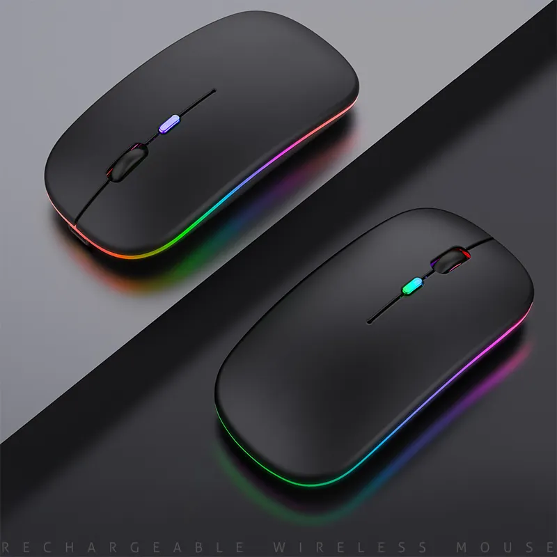 Great life 2.4G Wireless Mouse RGB Colorful Mouse Rechargeable Mouse Silent Mouse USB Gaming Mouse Mice 1600DPI for PC Laptop Macbook Pro