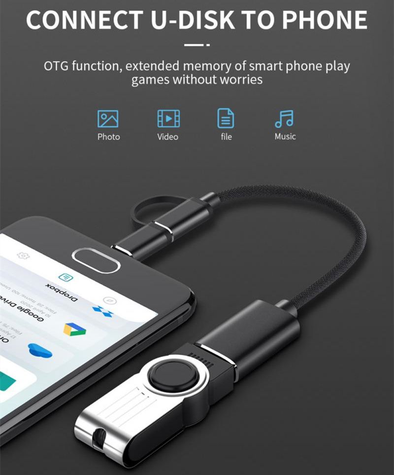 Great life Type-c Android Two-in-one OTG Android USB3.0 U Disk Adapter Cable Mobile Phone Charging Cable USB Cable
