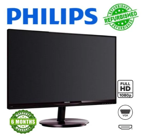 Philips Refurbished 224E Soft Blue Monitor  21.5 inch Full HD AH-IPS Display 16:9 Aspect Ratio VGA & DVI-D Inputs SmartImage Lite  250 cd/m² Brightness 14ms Response Time