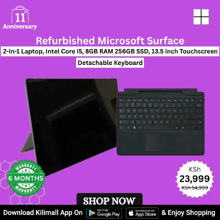 (ANNIVERSARY OFFER)Refurbished Microsoft Surface 2-in-1 Laptop Intel Core i5  8GB RAM 256GB SSD 13.5 inch Touchscreen Windows 10 pro Slim Portable Detachable Business Laptop High Performance  Backlit