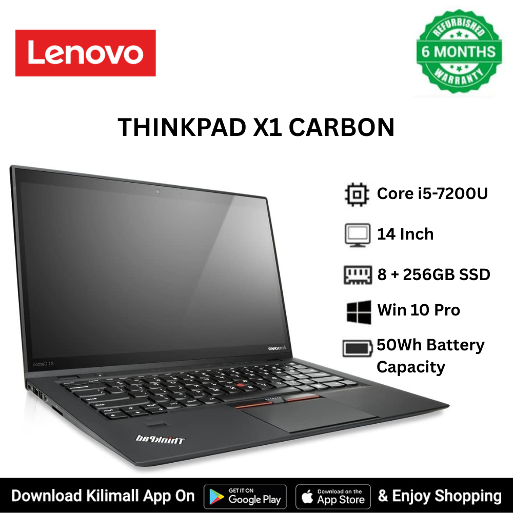 Lenovo ThinkPad X1 Carbon Intel Core i5-7200U @ 2.50GHz 8GB RAM 256GB SSD Ultra-Light Refurbished  laptop  Business Laptop