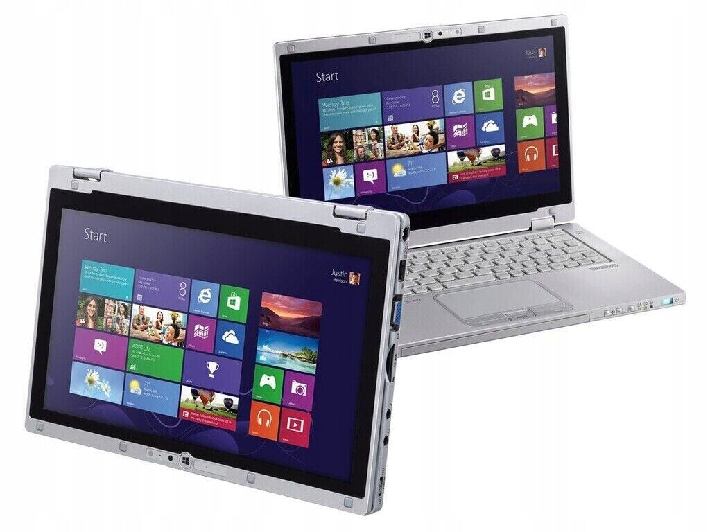 Refurbished  PANASONIC  Toughbook CF-MX4 5th Gen Intel Core i5 laptop 4GB RAM 128GB SSD 12.5-inch PS Full HD touchscreen display 2-in-1 Convertible Business Student Laptop 4400mAh battery capacity