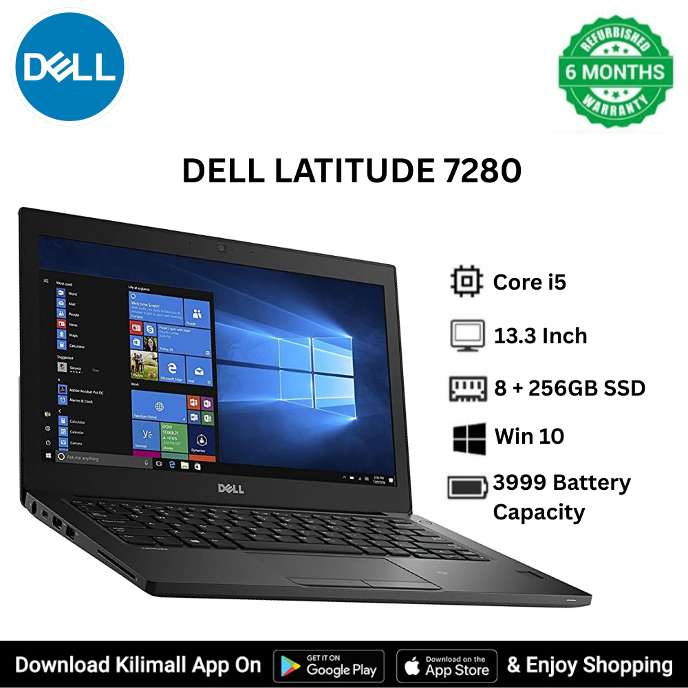 Refurbished  Dell Latitude 7280  12 inch  Laptop Intel Core i5  2.6GHz Quad-Core 8GB RAM 256GB SSD ROM Windows 10 Pro