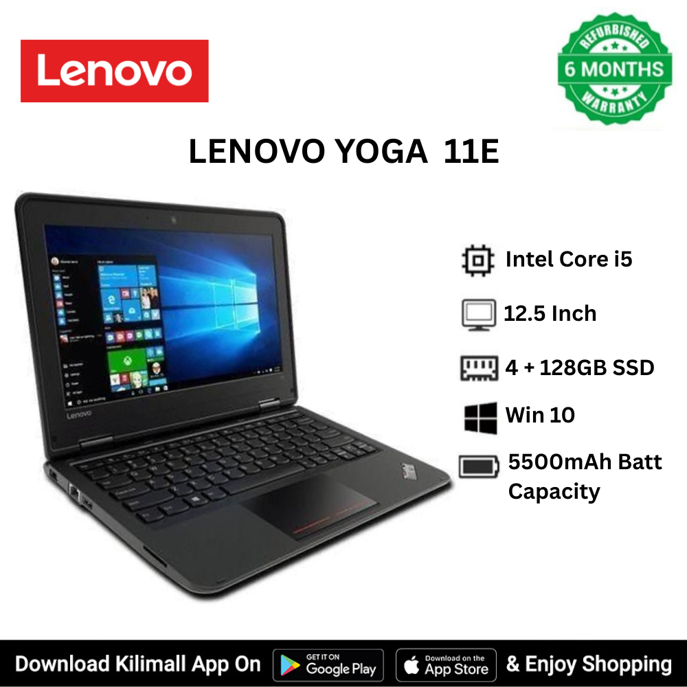 Refurbished LENOVO YOGA  11e 2-in-1 Laptop  Intel Core i5 Processor 12.5-inch Touchscreen LCD Display  8GB RAM 128GB SSD Windows 10 Lightweight and portable student business laptop USB HDMI SD