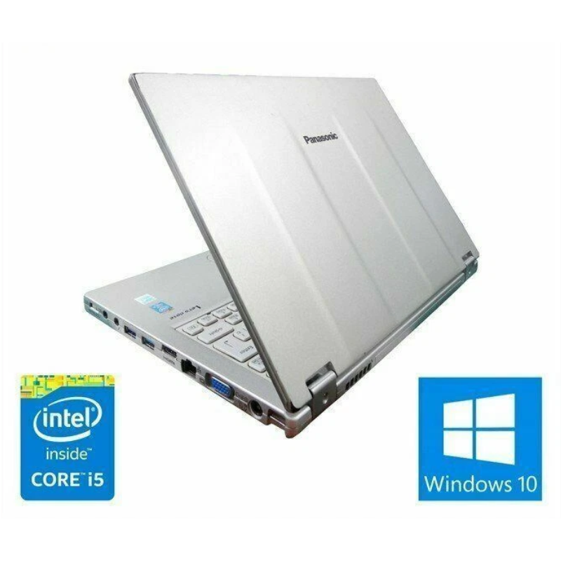 Refurbished  PANASONIC  Toughbook CF-MX4 5th Gen Intel Core i5 laptop 4GB RAM 128GB SSD 12.5-inch PS Full HD touchscreen display 2-in-1 Convertible Business Student Laptop 4400mAh battery capacity