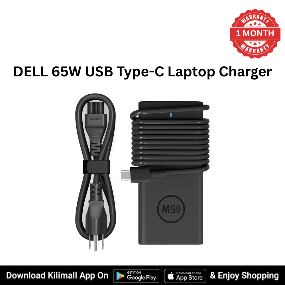 DELL 65W USB Type-C Laptop Charger Adapter Fast & Efficient Power Supply Compatible with DELL ThinkPad Chromebook and  Other Type-C Laptops  Lightweight Travel-Friendly Design laptop Type C charger