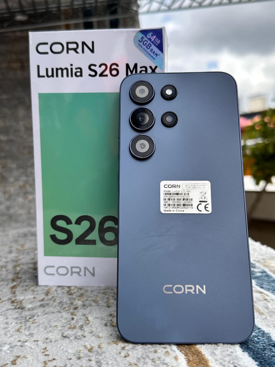 CORN LUMIA S26 Max 64GB + 5GB (2+3 Extended) RAM 6.6-inch HD Waterdrop Screen display  13MP Main + 8MP Front Camera 5000mAh Battery Dual SIM Face ID GPS OTG Unlocked Android Smartphone