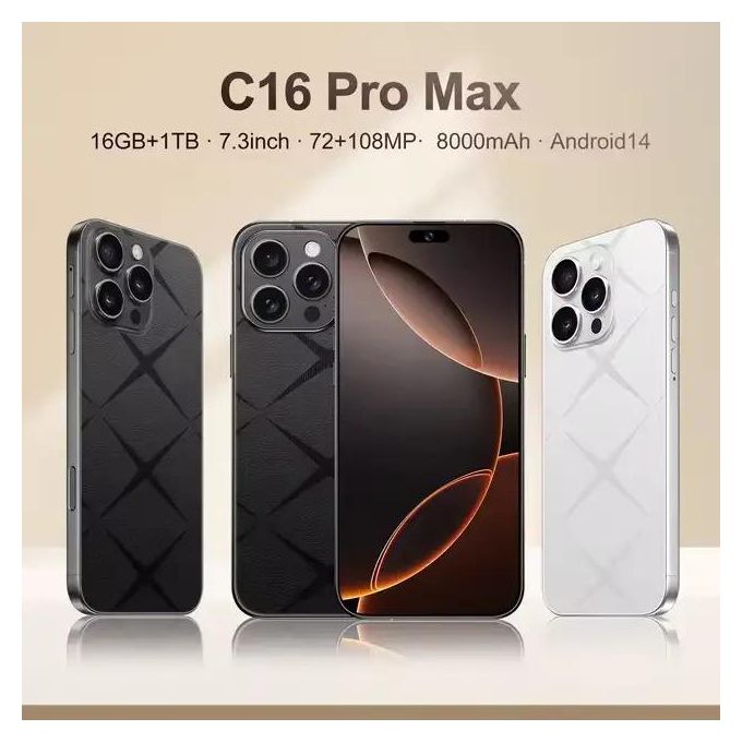 CORN C16 PRO MAX 64GB Storage 5GB (2+3 Extended) RAM 6.6 inch  HD+ Waterdrop Screen 13MP Main + 8MP Front Camera 5000mAh Battery Dual SIM Face ID GPS OTG Unlocked Android smartphone