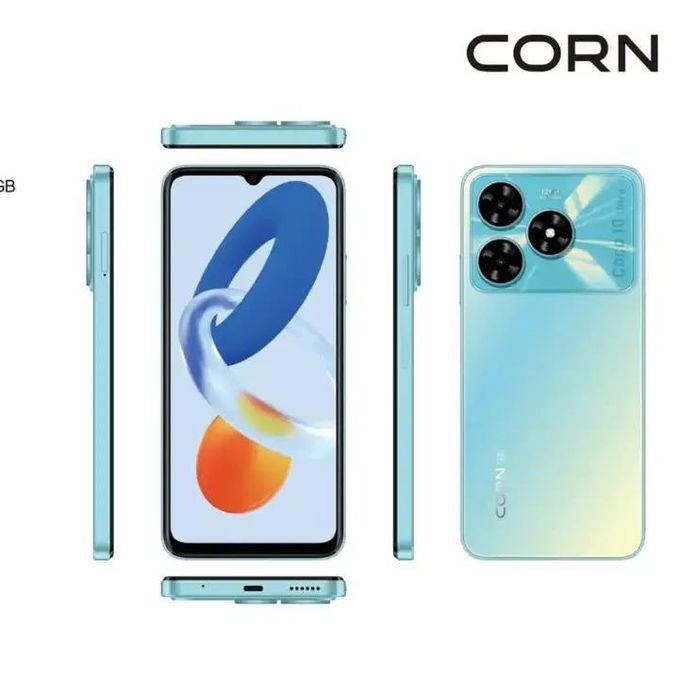 CORN COCO 10 ULTRA 128GB ROM + 12GB RAM (4+8) RAM 6.8' INCH 6.8-inch HD+ Waterdrop screen Display 13MP Main +8MP Front Camera 5000mAh Strong Battery 4G Dual SIM Type-C Fast Charging Android Smartphone