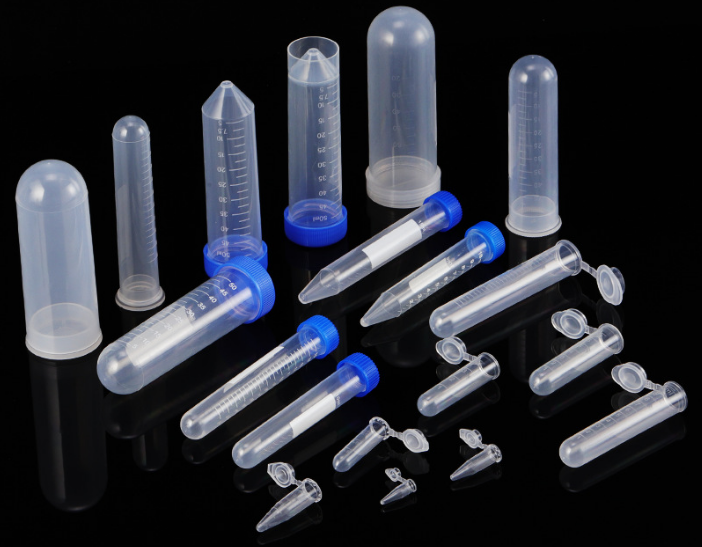 Centrifuge Tube Disposable Plastic Centrifuge Tube Conical Bottom or Round Bottom Screw Cap Transparent Plastic Graduated Test Tube 1000/500/200tubes