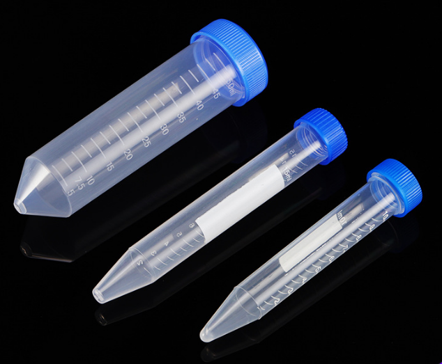 Centrifuge Tube Disposable Plastic Centrifuge Tube Conical Bottom or Round Bottom Screw Cap Transparent Plastic Graduated Test Tube 1000/500/200tubes