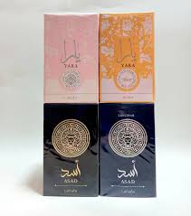 Lattafa Perfume 1pc: KHAMRAH YARA PINK YARA TOUS YARA MOI ASAD Let your fragrance do the talking. Elevate your essence, seize the luxury life with YARA, a symphony of sophistication and grace.