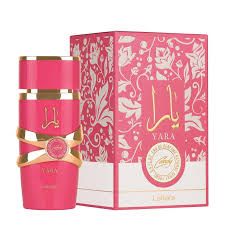 Lattafa Perfume 1pc: KHAMRAH YARA PINK YARA TOUS YARA MOI ASAD Let your fragrance do the talking. Elevate your essence, seize the luxury life with YARA, a symphony of sophistication and grace.