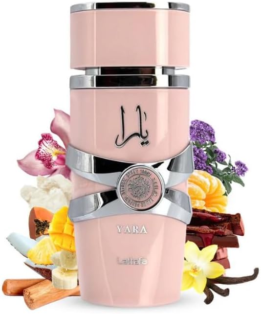 Lattafa Perfume 1pc: KHAMRAH YARA PINK YARA TOUS YARA MOI ASAD Let your fragrance do the talking. Elevate your essence, seize the luxury life with YARA, a symphony of sophistication and grace.
