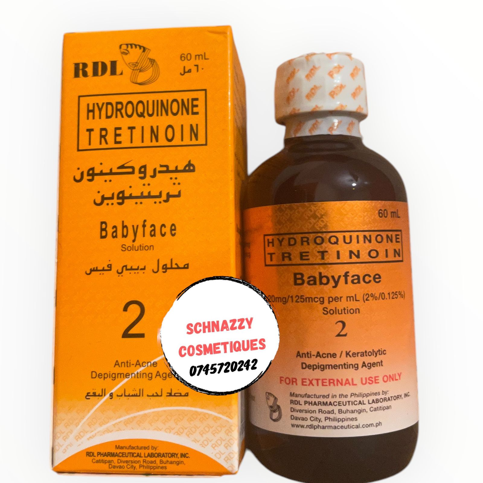 RX2 RX3 Hydroquinone Tretinoin Anti Acne Rdl Babyface Solution For Hyperpigmentation Scars Dark Spots Blemishes Sunburn Dark Circles Blackness Treatment