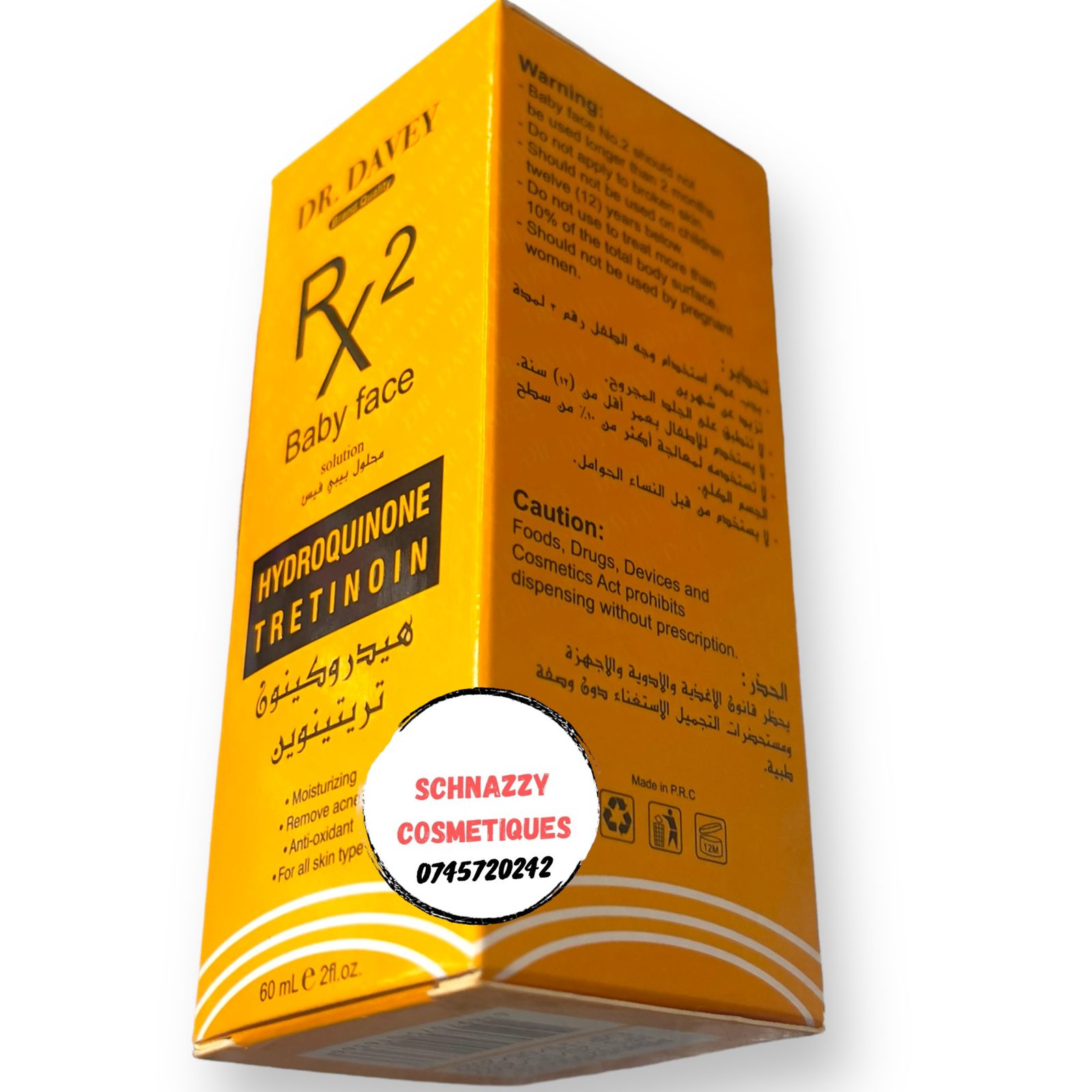 RX2 RX3 Hydroquinone Tretinoin Anti Acne Rdl Babyface Solution For Hyperpigmentation Scars Dark Spots Blemishes Sunburn Dark Circles Blackness Treatment