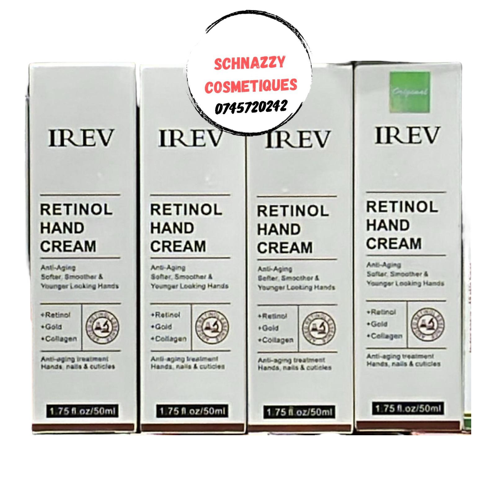 IREV RETINOL HAND CREAM Vitamin Collagen Gold Enriched Antiaging Hand Treatment Cream Softens Smoothes Protects Hands Nails Cuticles - For Younger Looking Hands Vitamin A Minimises Age Effect on Skin
