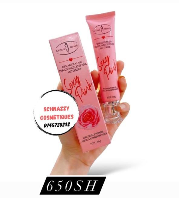 PINK LIPS ESSENCE Dark Smoky Lips Pink Lip Gel Cream Clears Melasma & Hyperpigmentation Toned Rosy Lips (Pink Lip Cream Lip Therapy Lip Essence Sexy Pink Lip Purple Essence)