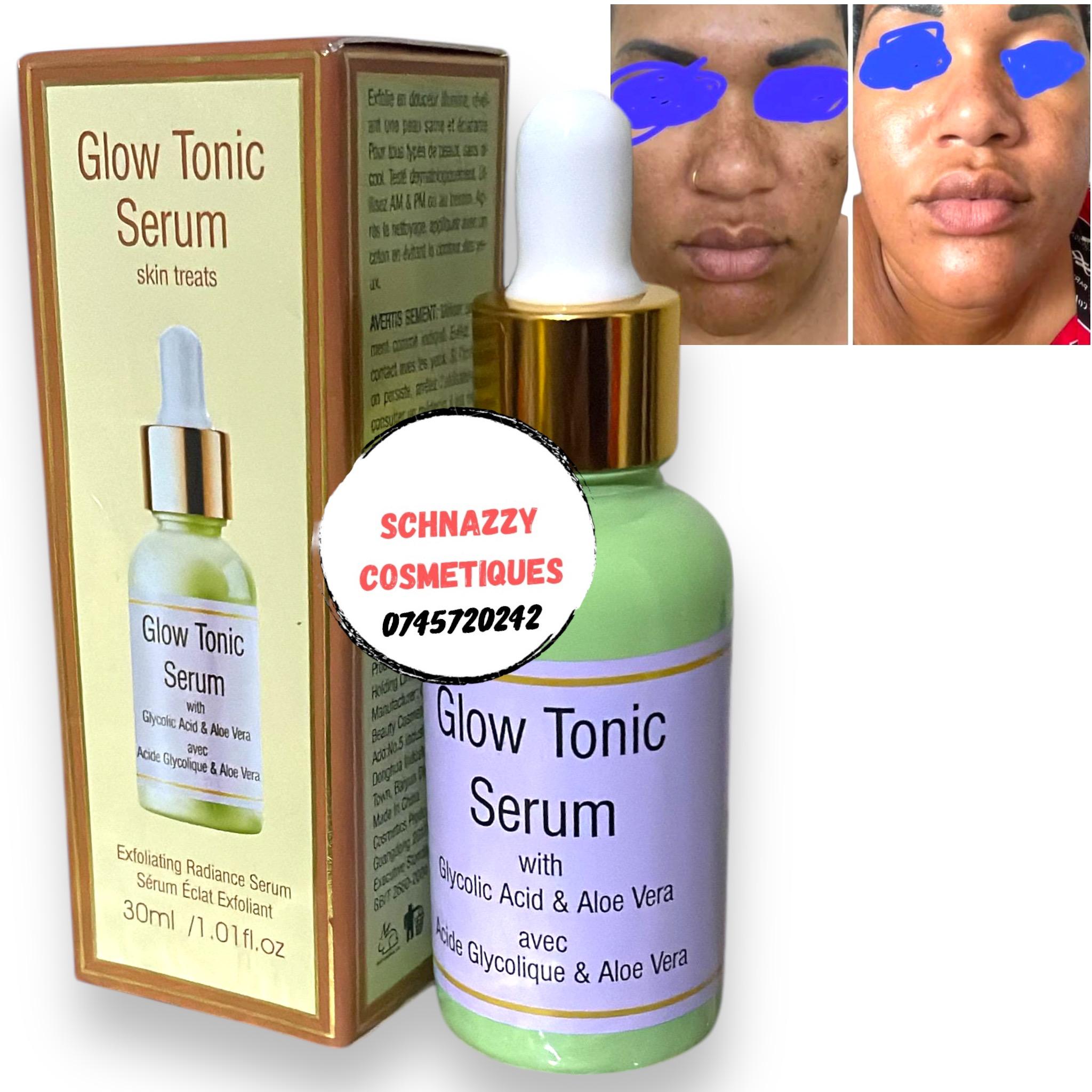 Roushun Skin Treats Glow Tonic Serum with Glycolic Acid & Aloe Vera Exfoliating Toning Radiance Serum 30ml