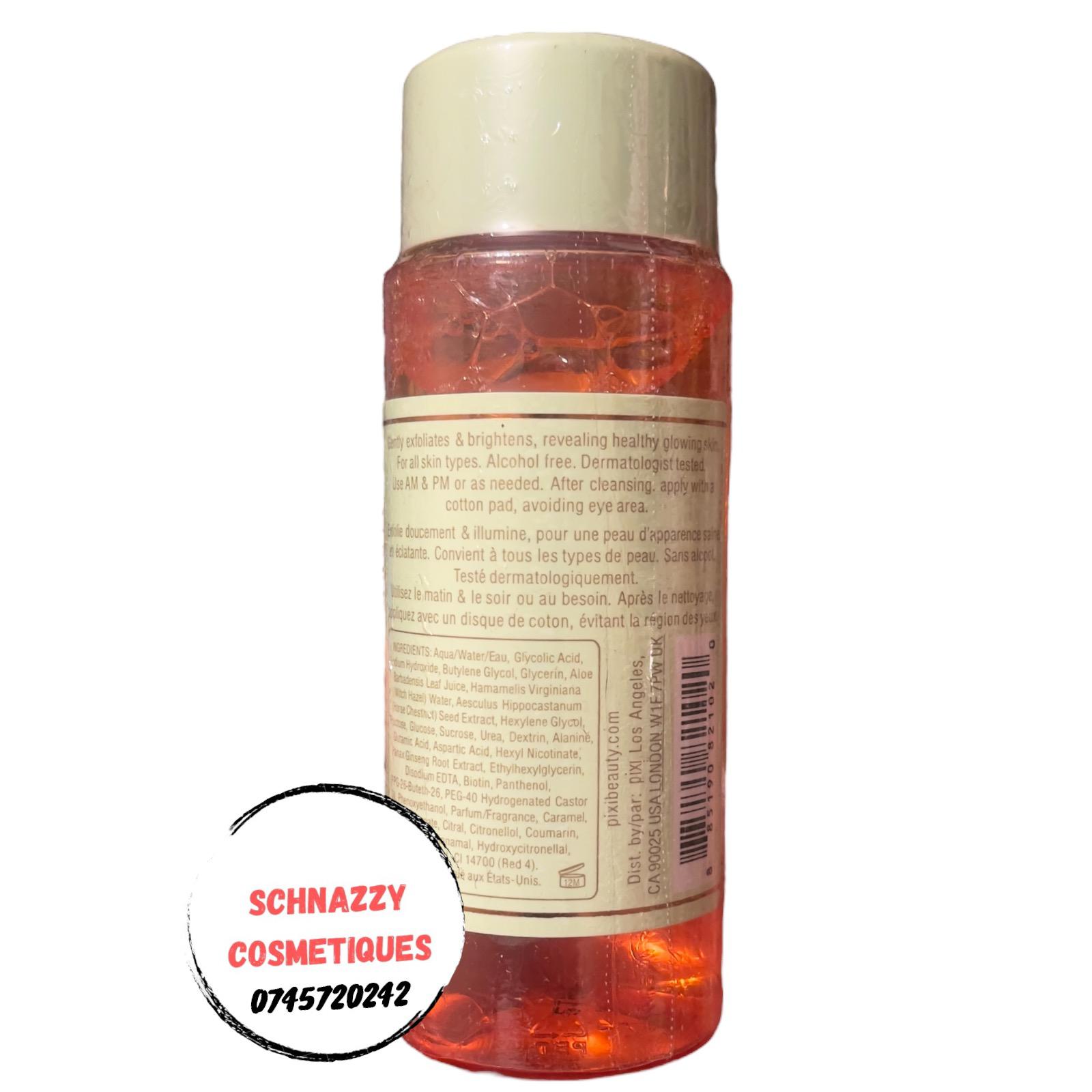 Skintreats Pixi Glow Tonic 5% Glycolic Acid Aloe Rose Witch Hazel Exfoliating Brightening Reduces Redness and Inflammation Glycolic Soothing Aloe Toning Rose Witch Hazel Toner Exfoliating Brightening