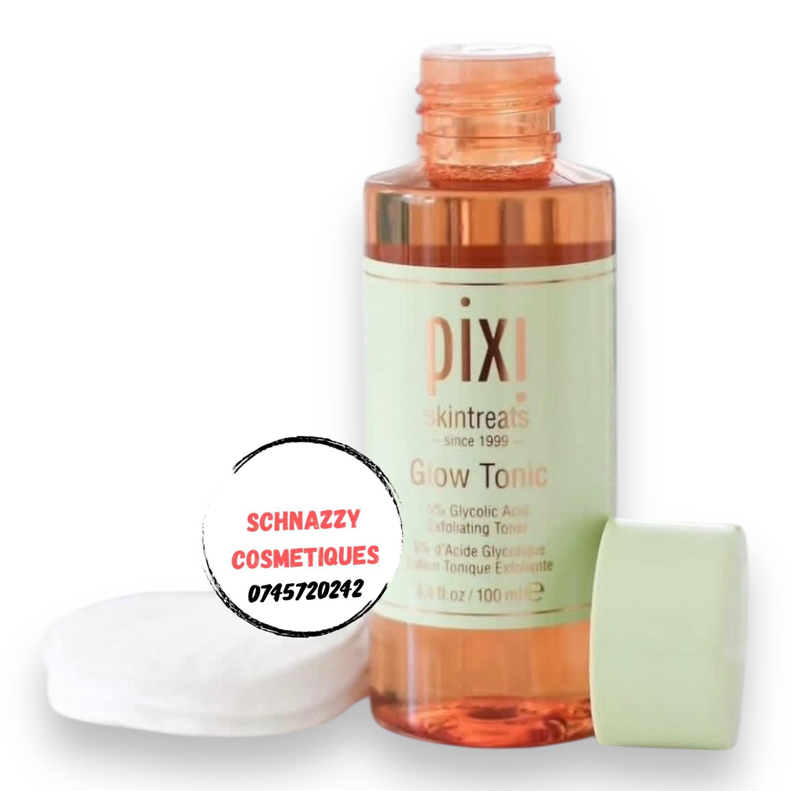 Skintreats Pixi Glow Tonic 5% Glycolic Acid Aloe Rose Witch Hazel Exfoliating Brightening Reduces Redness and Inflammation Glycolic Soothing Aloe Toning Rose Witch Hazel Toner Exfoliating Brightening