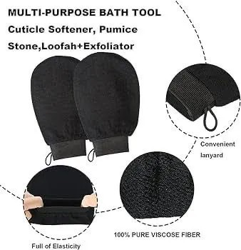 Luffa Loofah (1pc) Moroccan Spa Scrub Bath Gloves Fiber Texture Remove Dead Skin Improve Blood Circulation Kessa Moroccan Hammam Deep Exfoliating Bath Mitt Glove For Dead Skin Bath Scrub Royal Taous