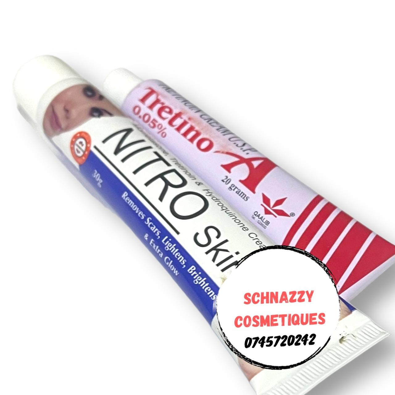 TRETINO Cream for Clearing Skin 0.05% Retin-A For Skin Repair Exfoliate Glow Tretinoin 0.05% w/w Hyperpigmentation Sunburn Redness Product Burn Melasma Acne Scars Dark Spot Under Eye Blackness Blemish