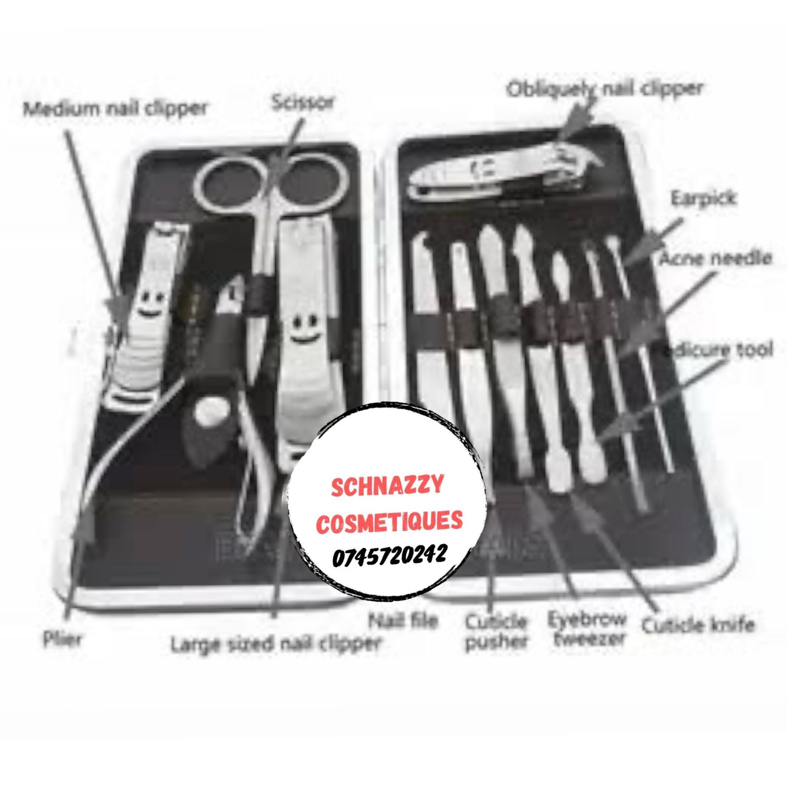 12 Pcs Stainless Steel Nail Clipper Cutter Trimmer Ear Pick Grooming Kit Manicure Pedicure Toe Nail Tools Set With Case