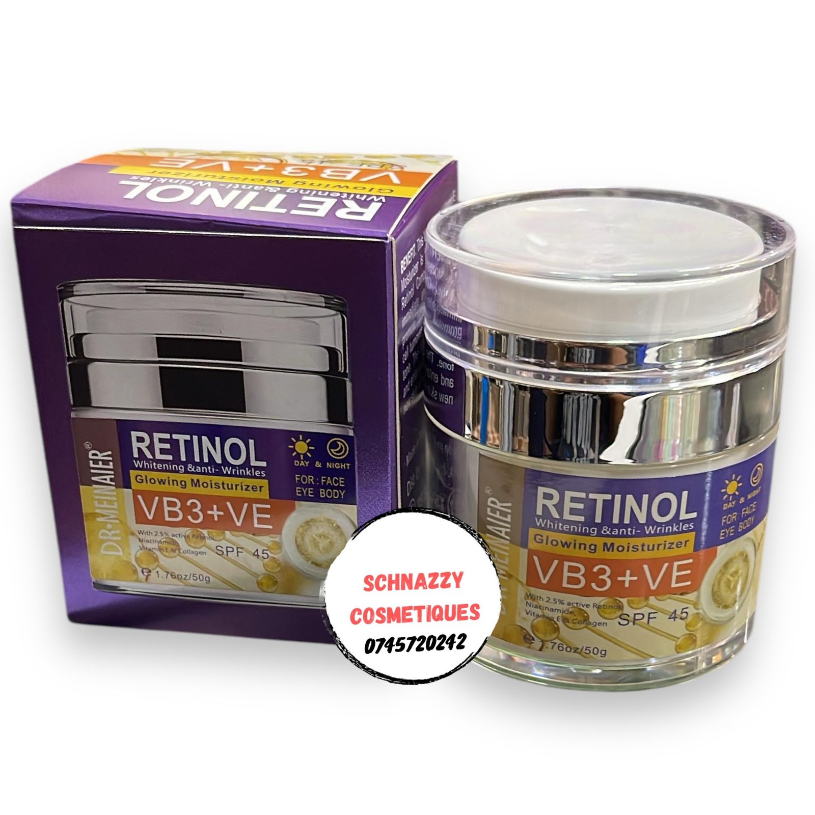 Retinol Face Cream Improve Skin Texture Skin Tone Appearance of Fine Lines Wrinkles Enlarged Pores Reveals Softer Youthful Glow Antiaging Face Cream