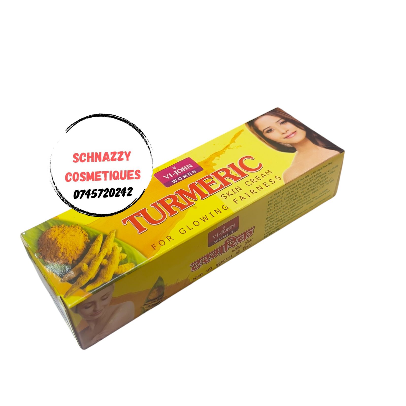 VJ JOHN Turmeric Face Cream for Natural Glow Clear Face Fades Pigmentation Melasma Blemishes Acne Cream