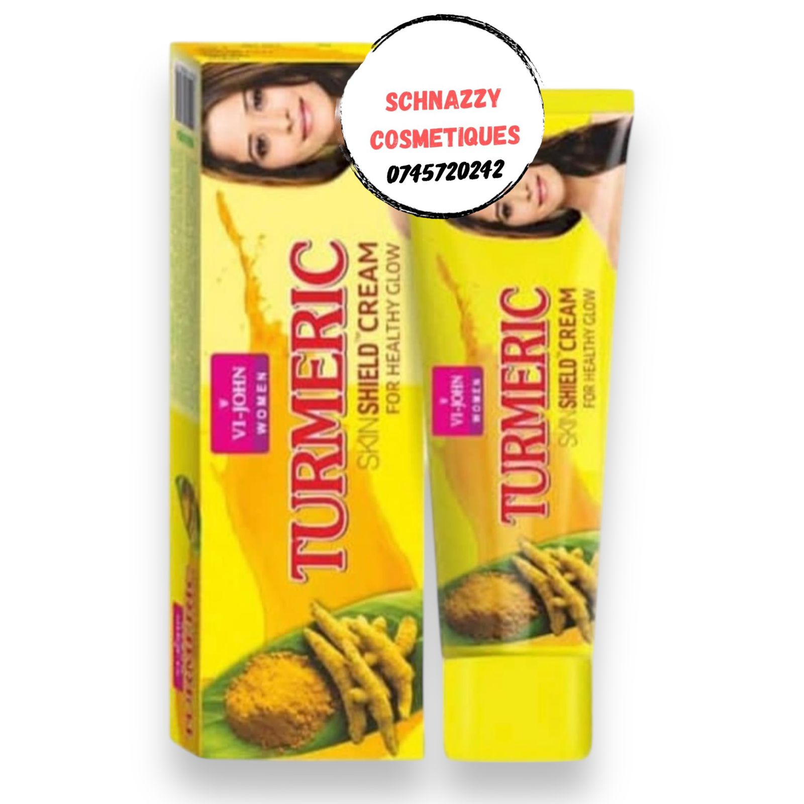 VJ JOHN Turmeric Face Cream for Natural Glow Clear Face Fades Pigmentation Melasma Blemishes Acne Cream