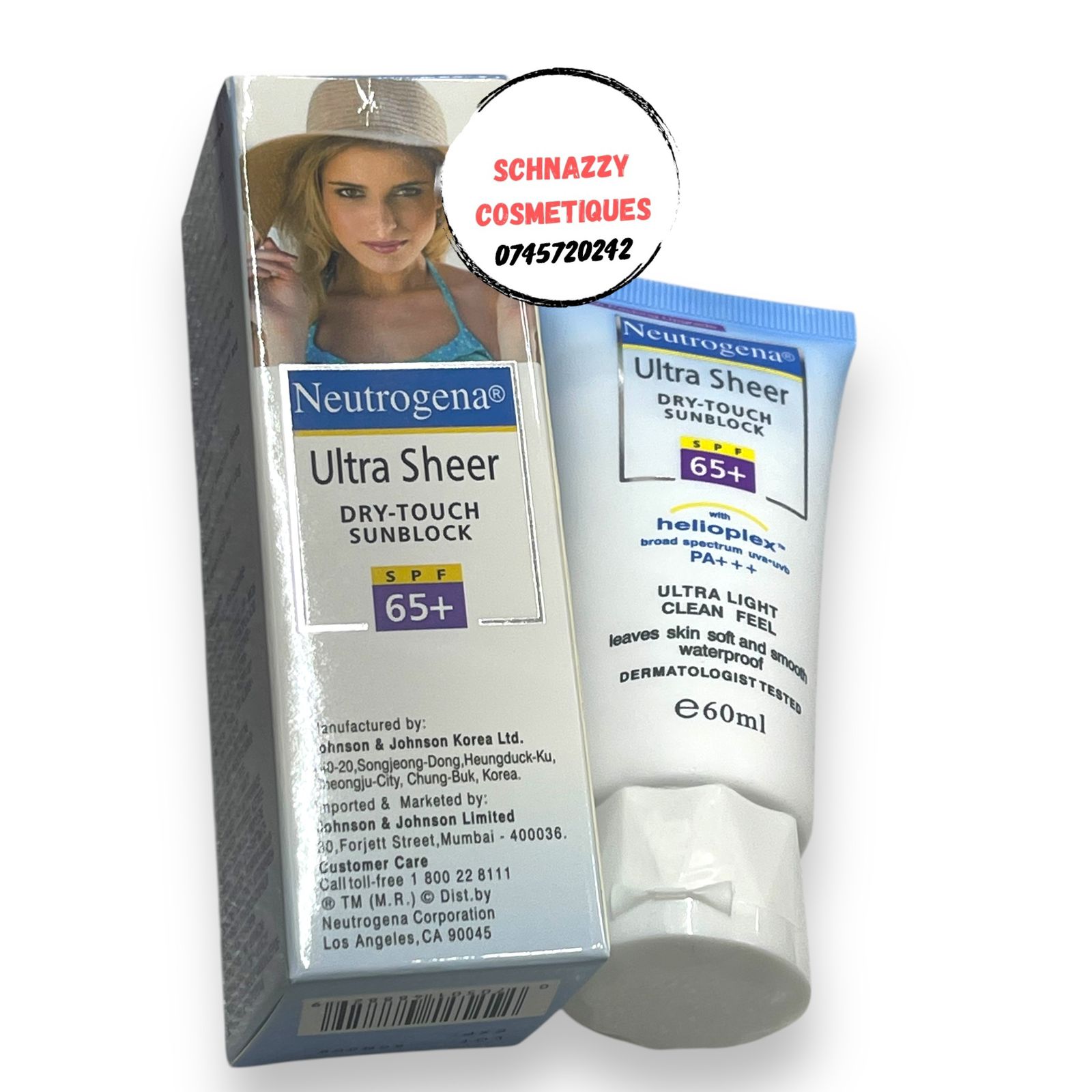 Neutrogena Sunscreen Ultra Sheer Drytouch SPF Lightweight Leaves No White Cast Hydrating Moisturising Sunprotection Cream Suits Sensitive Skin UVA/B Sunrays Blockage Reduce Sunburn Reveal Healthy Skin