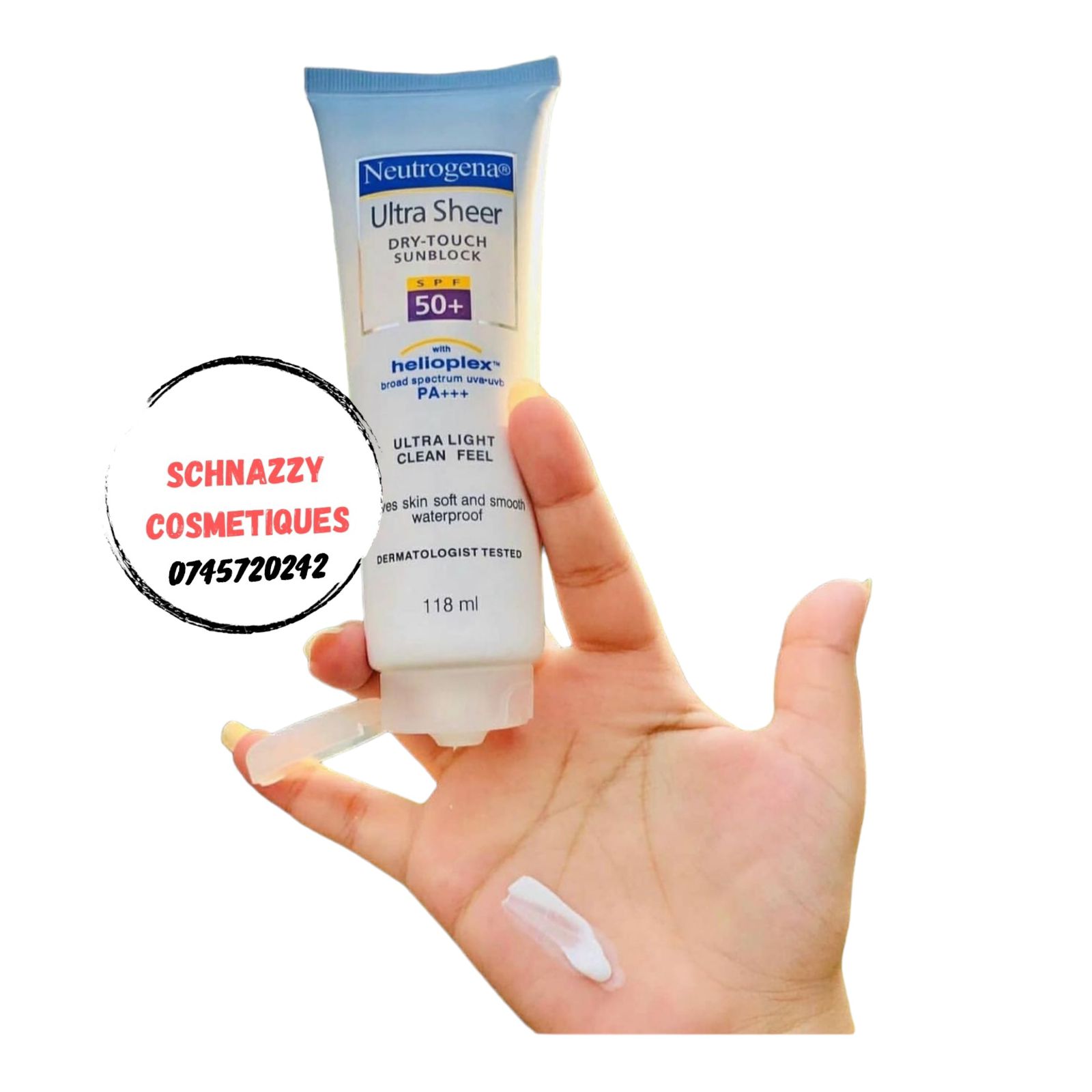 Neutrogena Sunscreen Ultra Sheer Drytouch SPF Lightweight Leaves No White Cast Hydrating Moisturising Sunprotection Cream Suits Sensitive Skin UVA/B Sunrays Blockage Reduce Sunburn Reveal Healthy Skin