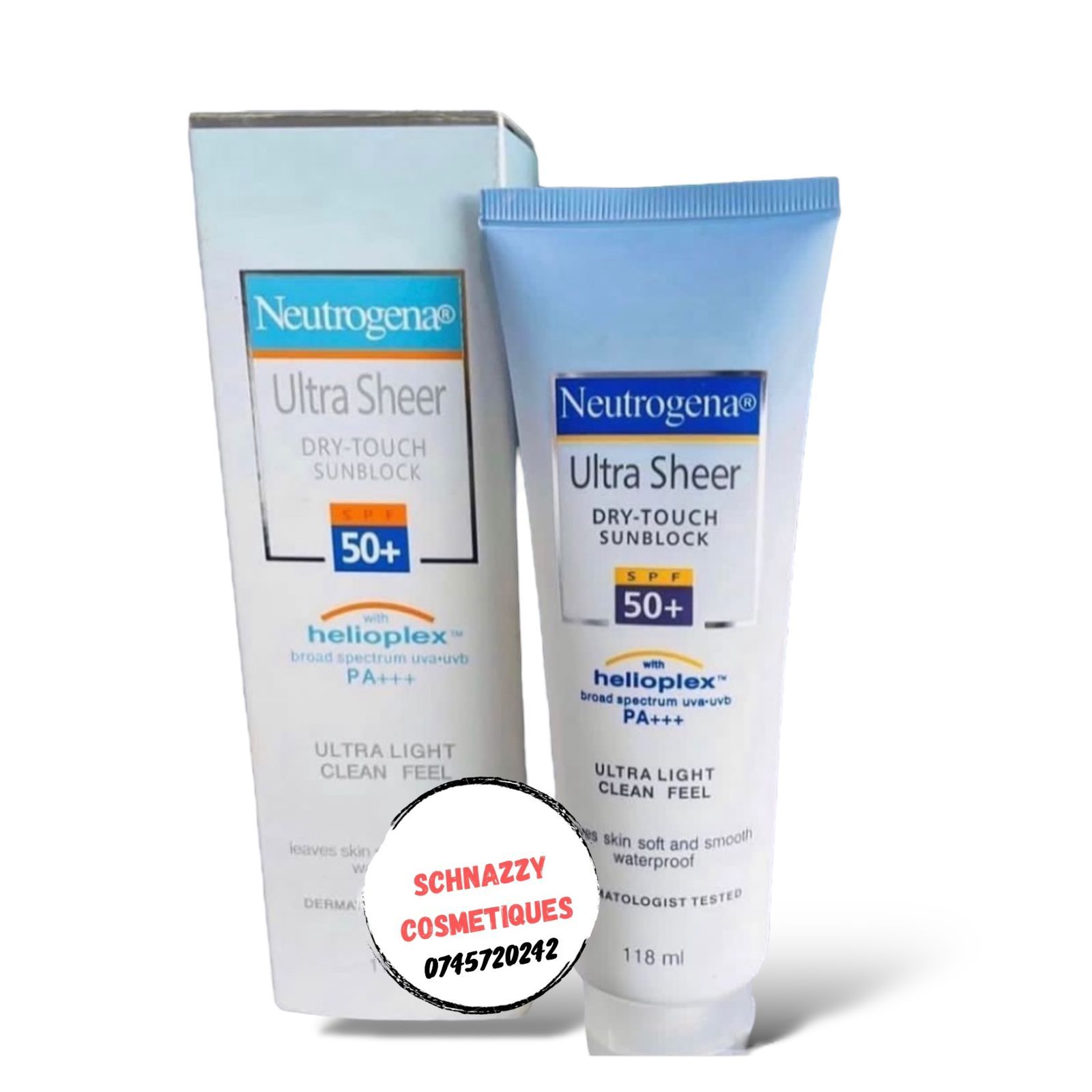 Neutrogena Sunscreen Ultra Sheer Drytouch SPF Lightweight Leaves No White Cast Hydrating Moisturising Sunprotection Cream Suits Sensitive Skin UVA/B Sunrays Blockage Reduce Sunburn Reveal Healthy Skin