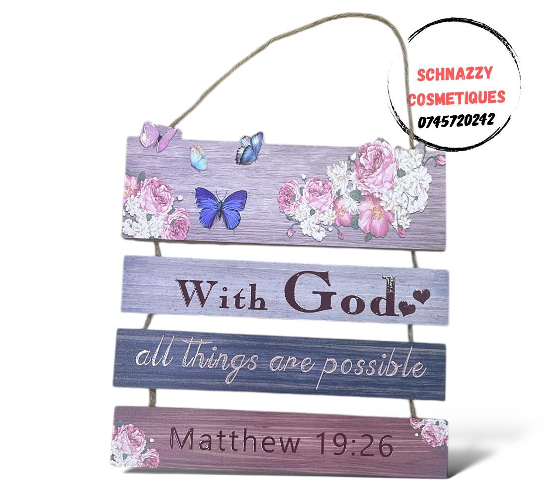 Inspirational Bible Verse Scripture Wall Hanging Decor Wooden Planks Placard Living Room Office Wall Art Office Gift Home Gift Housewarming Gift Colleague Gift Neighbour Relative Gift Kids Room