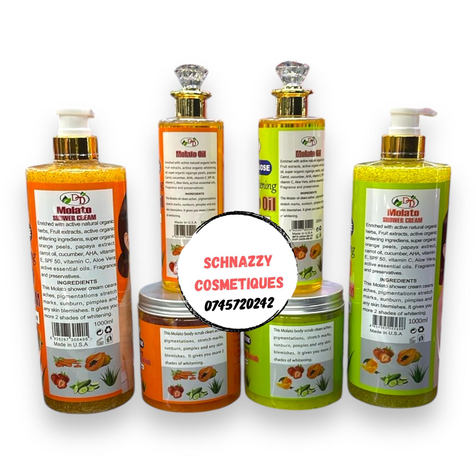 Double Dose Ultra Whitening MOLATO (1pc As Selected) Molato Oil Molato Salt Body Scrub Molato Shower Cream 5 Days Action Carrot 3x Action