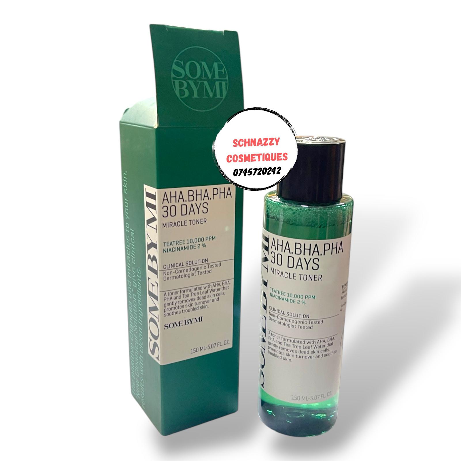 SOME BY MI 30 Days Soothing Miracle Toner AHA BHA PHA Teatree Leaf 10000ppm Niacinamide 2% Clinical Solution Dermatologist Tested for Skin Turnover Gentle Exfoliation Clear Skin