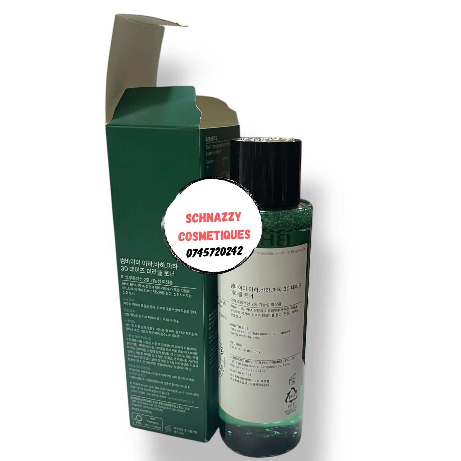 SOME BY MI 30 Days Soothing Miracle Toner AHA BHA PHA Teatree Leaf 10000ppm Niacinamide 2% Clinical Solution Dermatologist Tested for Skin Turnover Gentle Exfoliation Clear Skin