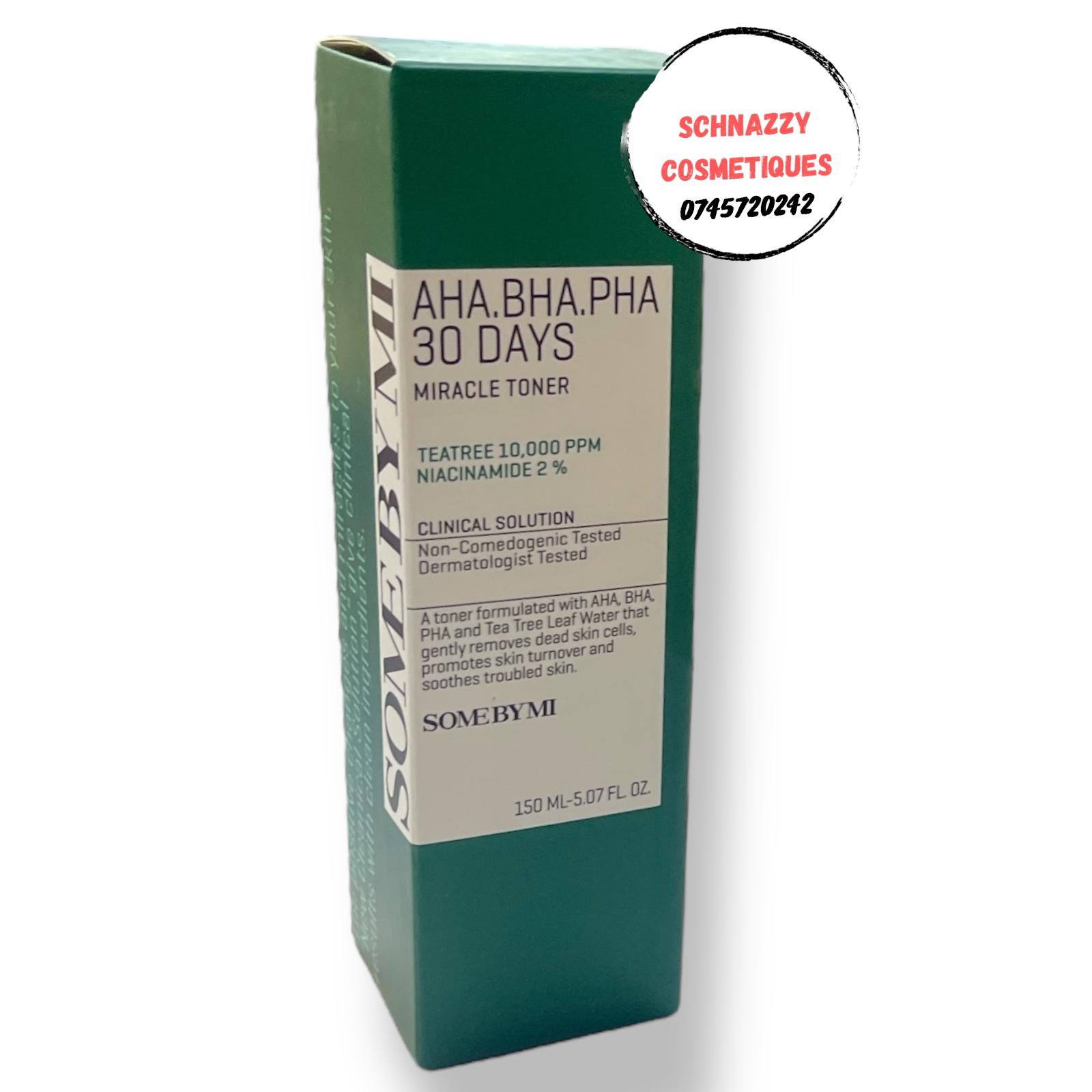 SOME BY MI 30 Days Soothing Miracle Toner AHA BHA PHA Teatree Leaf 10000ppm Niacinamide 2% Clinical Solution Dermatologist Tested for Skin Turnover Gentle Exfoliation Clear Skin