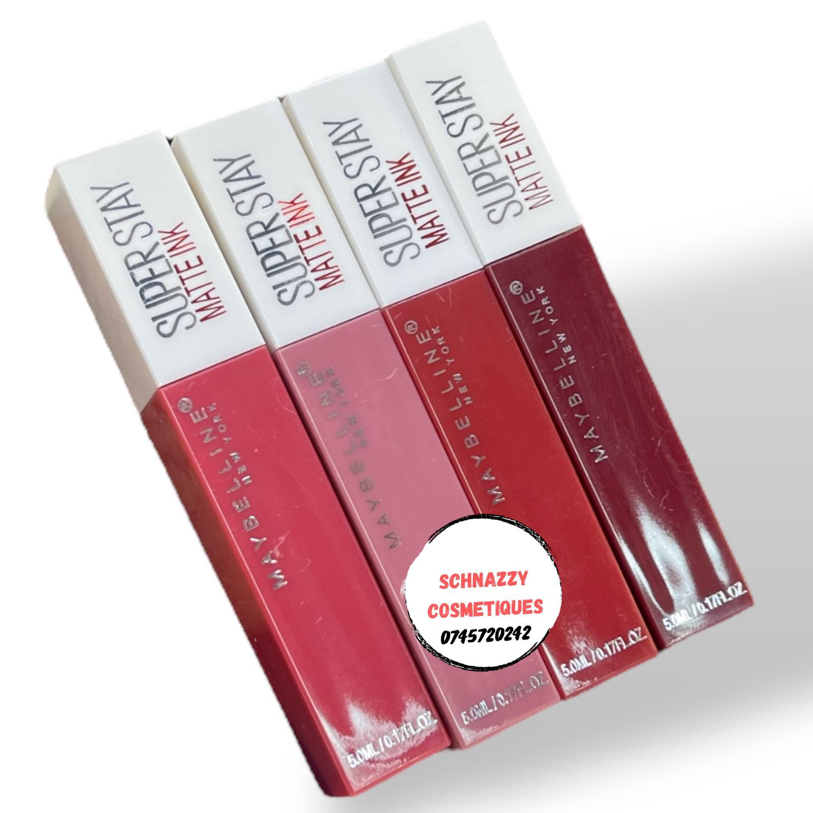 Superstay Lipstick 4pcs Matte Lippies Matte Liquid Lipstick Set Highly Pigmented Smooth Long Lasting Non-Stick Cup