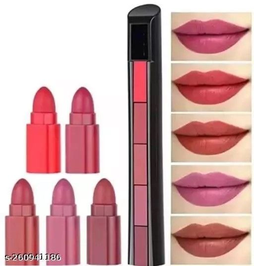 NEW!! Trending Limited Offer Sale 5 in 1 Mini Lippies Lipstick Kit Exciting Shades All You Need in One Stick 5 Cool Shades Suits All Skin Tones and Makeup Looks view 5