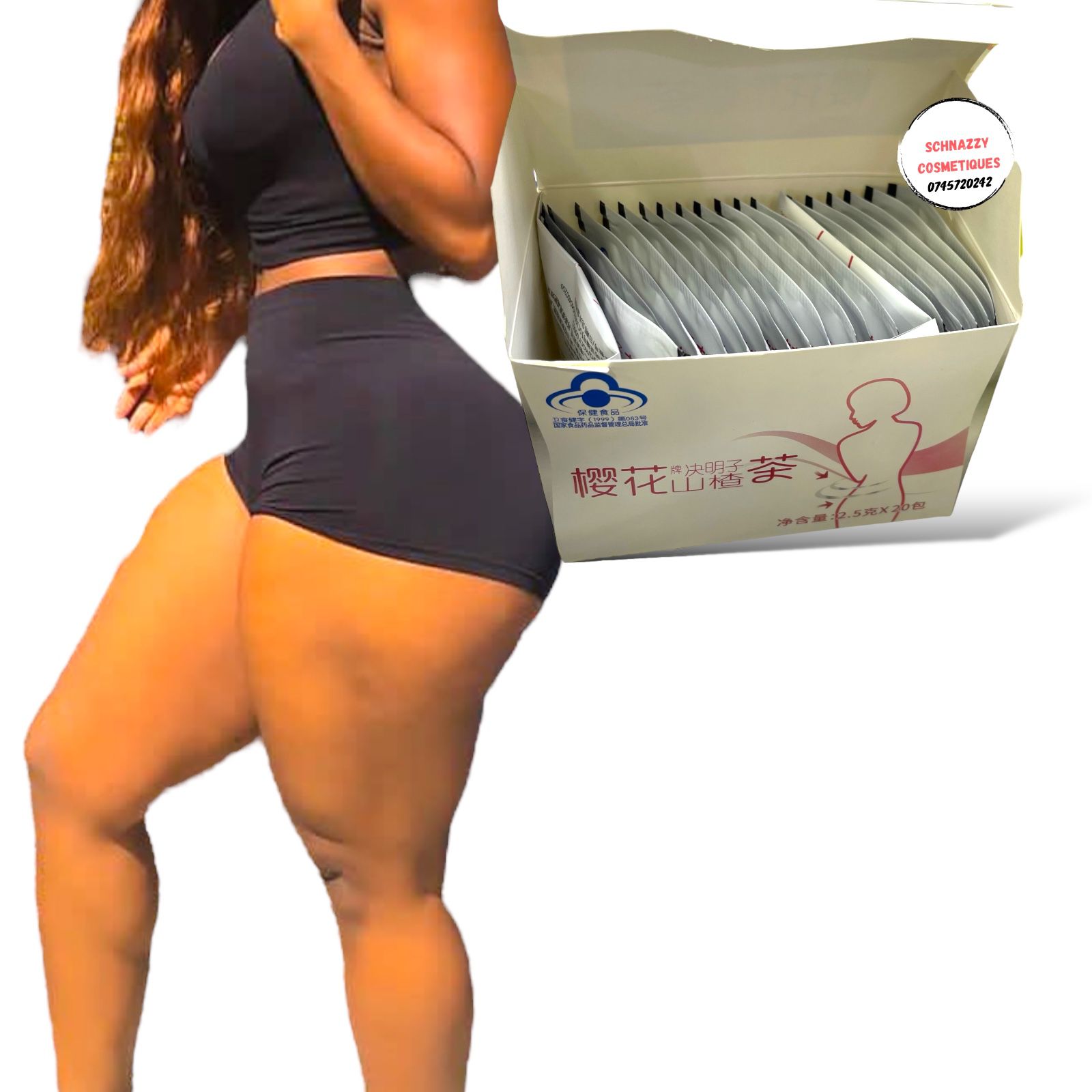 Limited Time Sale Women Flat Tummy Contour Tea Chinese Studied Herbal Trimming Fat Burn Slimming Formulation Tea CASSIA HAWTHORNE GINSENG PERILLA 2.5g x 20