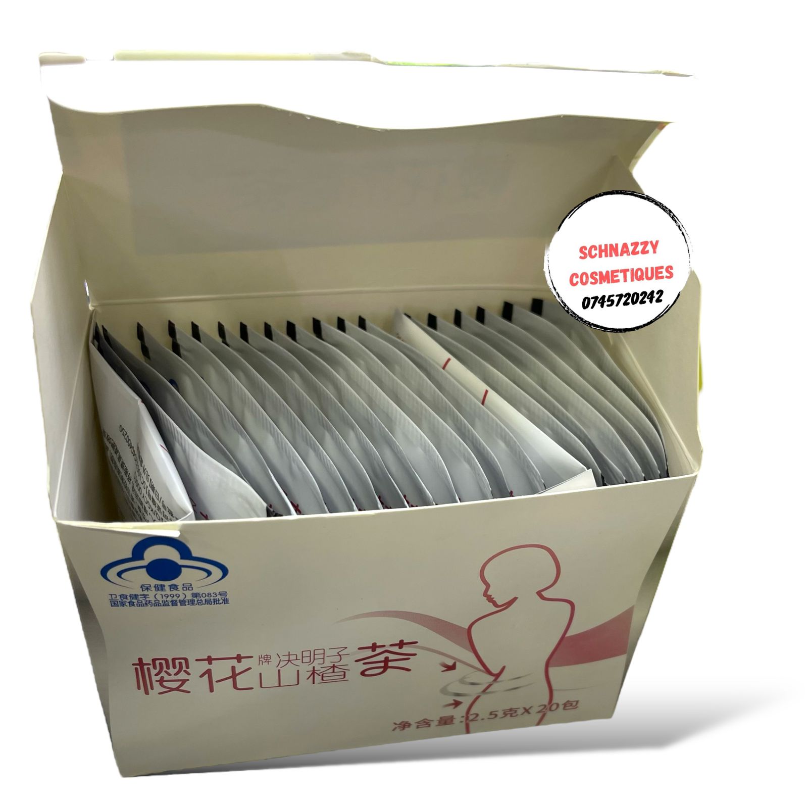 Limited Time Sale Women Flat Tummy Contour Tea Chinese Studied Herbal Trimming Fat Burn Slimming Formulation Tea CASSIA HAWTHORNE GINSENG PERILLA 2.5g x 20