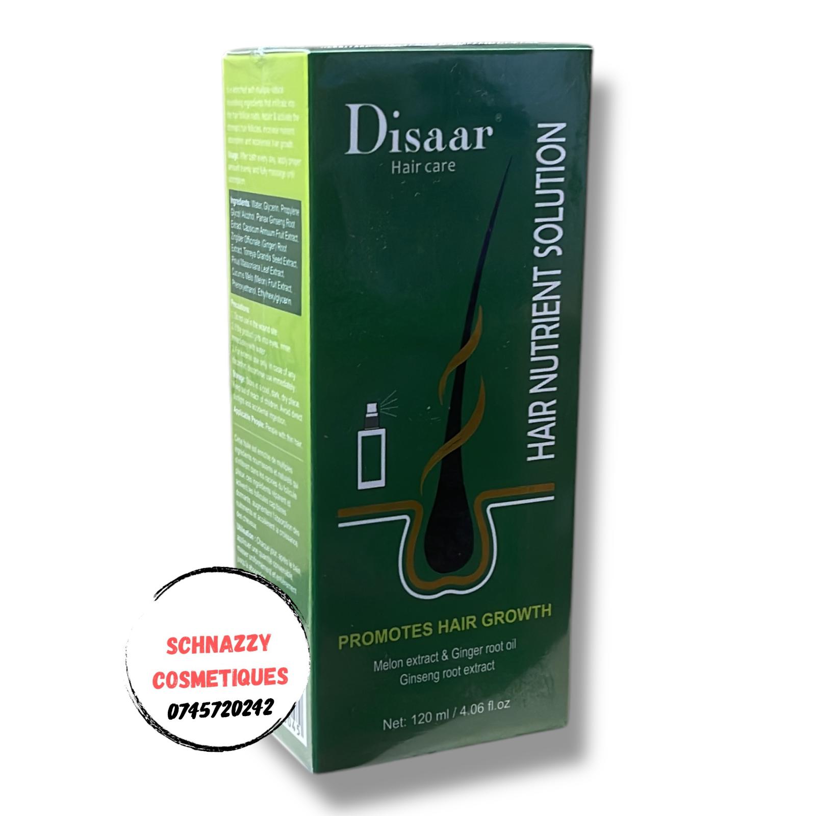Disaar Hair Care Hair Nutrient Solution Promotes Hair Growth Neo Hair Growth Lotion 100% Natural Treatment 120ml with Melon Extract and Ginger Root Oil